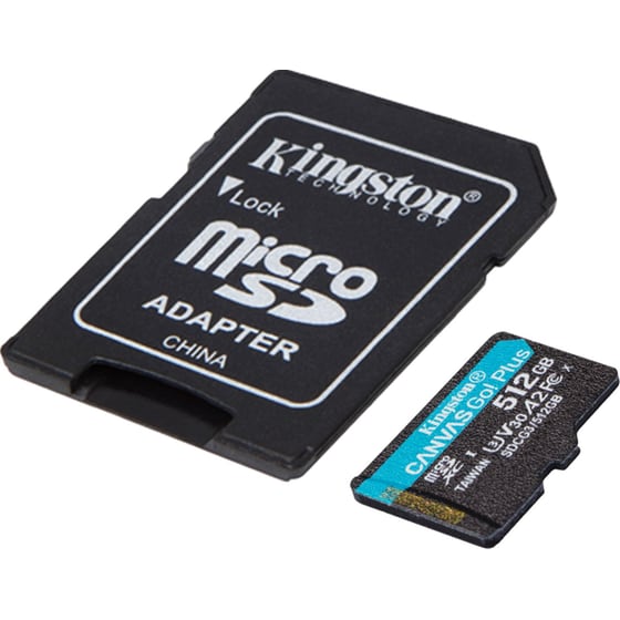 Kingston Canvas Go microSDXC 512GB Class 10 U3 UHS-I με αντάπτορα image 2