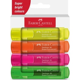 Μαρκαδόροι Υπογράμμισης Faber Castell Textliner 46 Wallet (4 Τεμάχια)