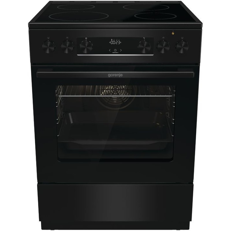 Gorenje GEC6C40BG Black Κουζίνα Κεραμική