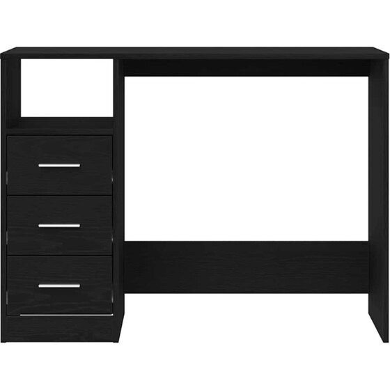 Γραφείο VidaXL με Συρτάρια από Τεχνητό Ξύλο 102x50x76 cm - Μαύρη Δρυς image 4