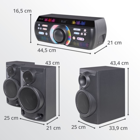 Ηχοσύστημα Akai Trinitone 3.1 180W - Μαύρο image 1