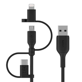Σετ Καλωδίων Belkin Boost Charge Lightning/micro Usb/Usb-C 1.2m - Black