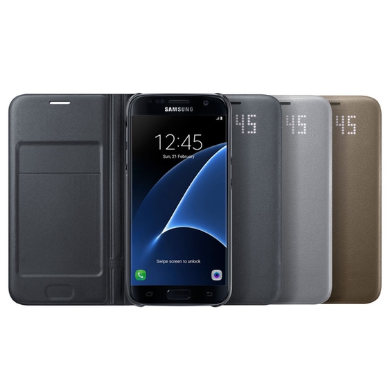 ΘΗΚΗ ΚΙΝ SAMSUNG S7 LED VIEW COVER BLACK image 1
