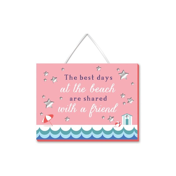 Διακοσμητική Πινακίδα WPL Best Days At The Beach 12x9 cm image 0