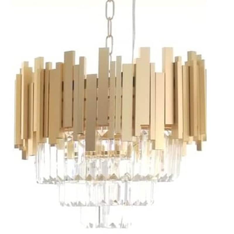 CHATZIKONTIDIS AE Κρεμαστο Φωτιστικο Οροφης Με Κρυσταλλο Crystal Gold