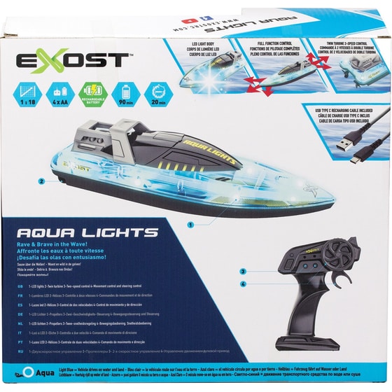 Τηλεκατευθυνόμενη Βάρκα Exost Aqua Lights - Μπλε image 6