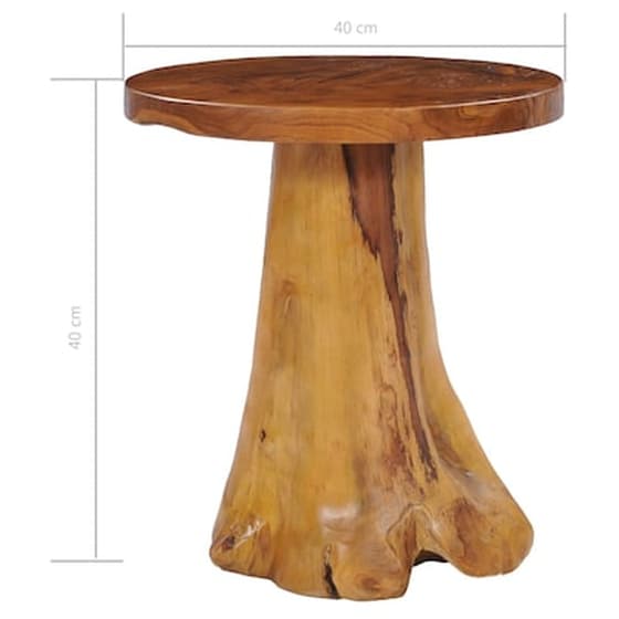 Τραπεζάκι Σαλονιού VidaXL από Μασίφ Ξύλο Teak 40x40cm - Καφέ image 4