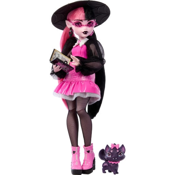 Κούκλα Mattel Monster High Ντρακουλόρα Με Ζωάκι Και Αξεσουάρ image 2