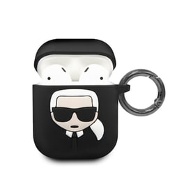 Θήκη Σιλικόνης Karl Lagerfeld Silicone Case Για Apple Airpods 1/2 - Black