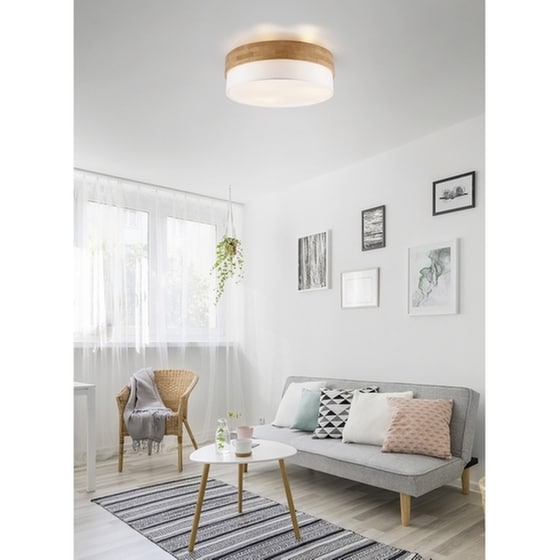 Trio Lighting Seasons Πλαφονιέρα Οροφής 50εκ. Καφέ με Ντουί E27 image 2