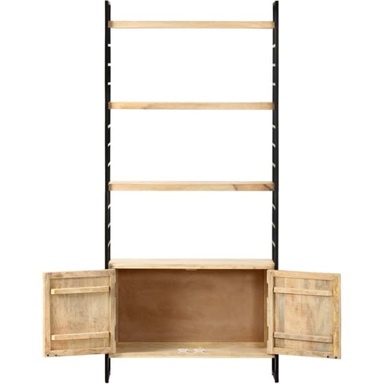Βιβλιοθήκη VidaXL από Ξύλο 80x30x180 cm - Μπεζ/Μαύρο image 2