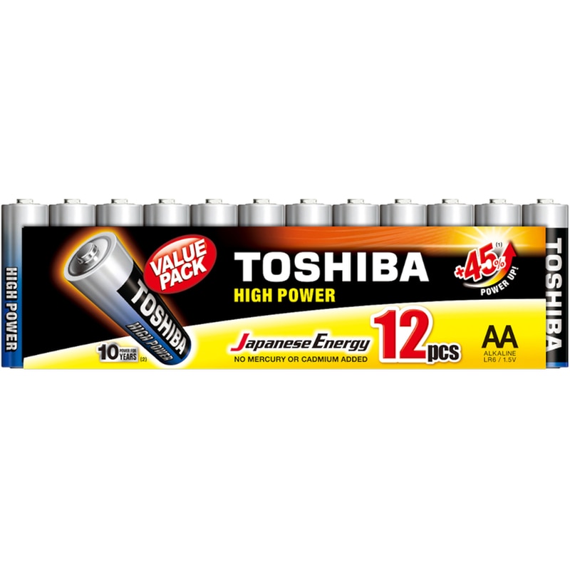 Toshiba Αλκαλικές Μπαταρίες LR6 AA 1.5V 12τμχ TOSHIBA