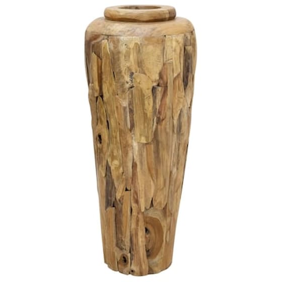 Vidaxl Βάζο Διακοσμητικό 40 X 100 Εκ. Από Μασίφ Ξύλο Teak image 1