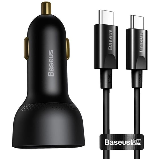 Φορτιστής Αυτοκινήτου Baseus  Superme Με Καλώδιο USB-C 100W - Μαύρο image 0