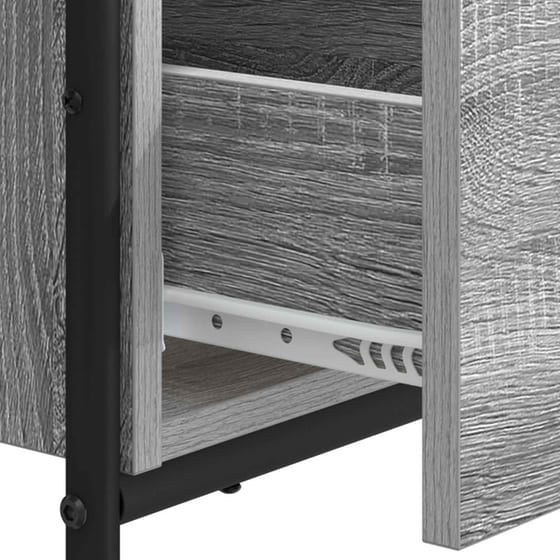 Γραφείο VidaXL με Αποθηκευτικό Χώρο 131,5x50x75,5 cm - Γκρι Sonoma image 7