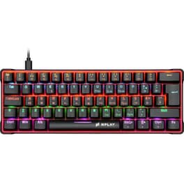 Nplay Conquer 3.0 Gaming Μηχανικό Ενσύρματο Πληκτρολόγιο RGB Μαύρο (US)