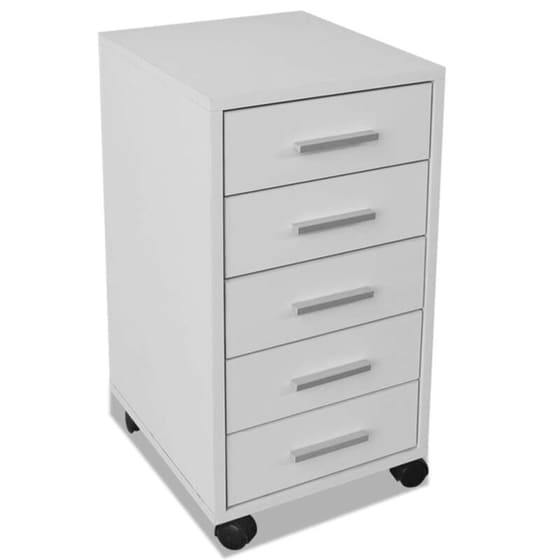 Συρταριέρα Γραφείου VidaXL από Μοριοσανίδα/MDF 33x38x63 cm  - Λευκό image 1