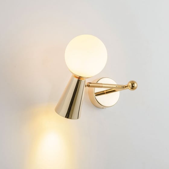 Απλίκα Τοίχου Aca Kimolos Od94201wg Μεταλλική 25x17 cm - Χρυσή image 1