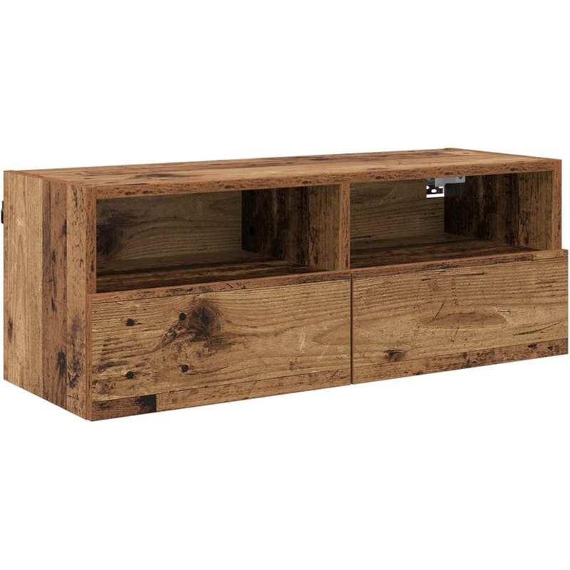 Έπιπλο Τηλεόρασης VidaXL Επιτοίχιο 80 x 30 x 30 cm - Παλαιωμένο Ξύλο