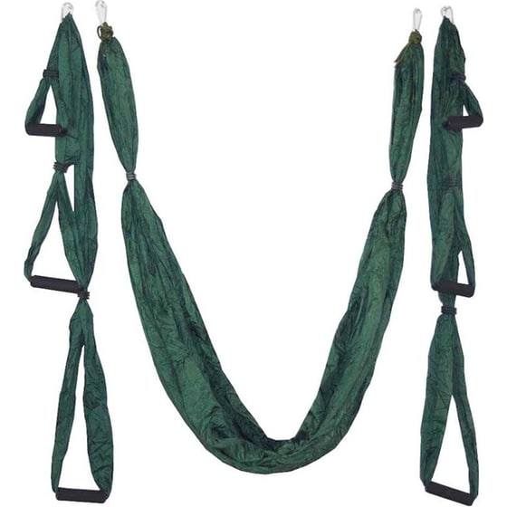 Πανί Aerial Yoga Anti-Gravity Kepeak με Λαβές από Μετάξι - Πράσινο image 0