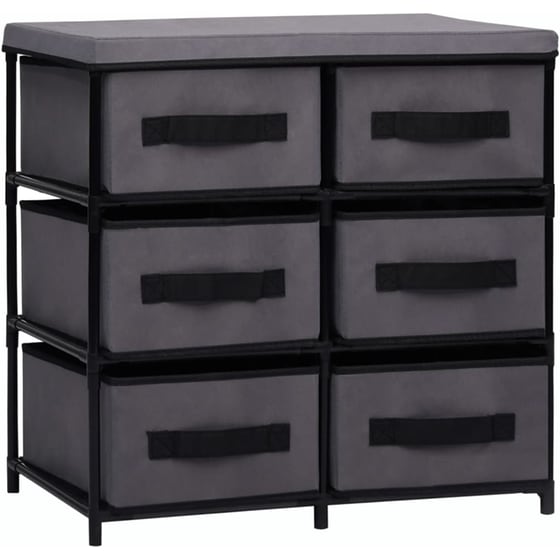 Ντουλάπι VidaXL από Ατσάλι με 6 Συρτάρια 55x29x55 cm - Γκρι image 0