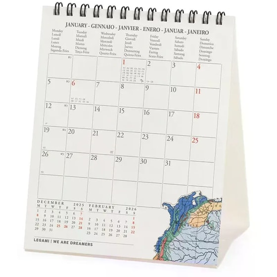 Ημερολόγιο Γραφείου Legami 2026 Vintage Maps image 2