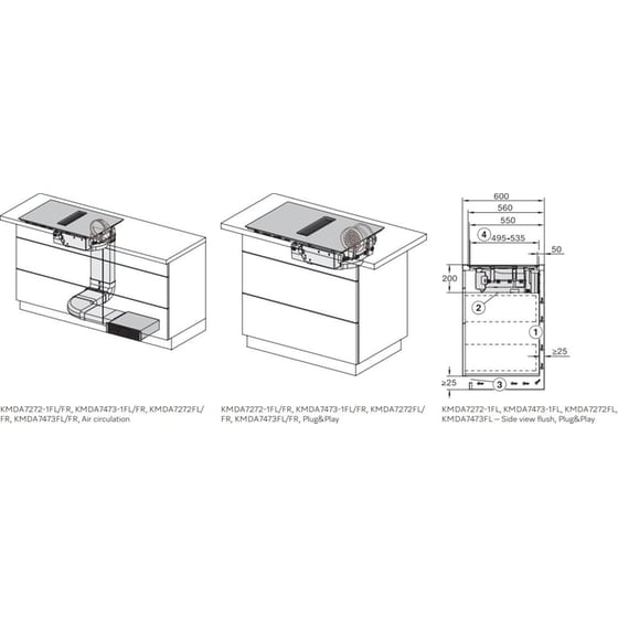 MIELE KMDA7473-1FL 80 cm Μαύρο Επαγωγική Εστία Αυτόνομη image 7