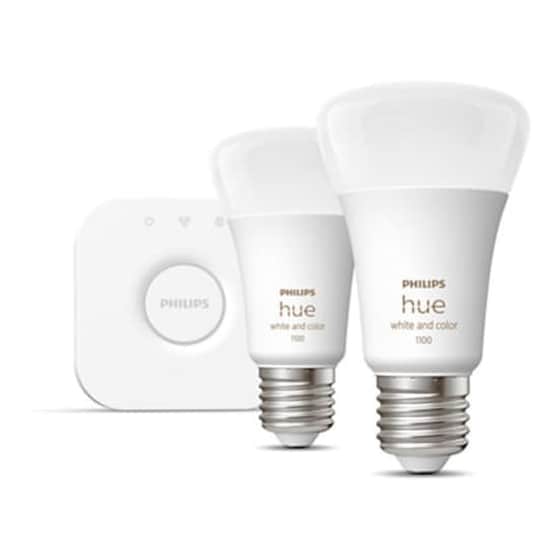 Έξυπνη Λάμπα Philips Starter Kit Hue Brigde E27 2 Τμχ - RGBW image 1