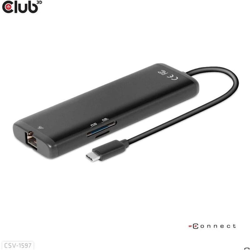 CLUB 3D Docking Station Club 8 σε 1 HDMI/2x USB-A/USB-C/RJ45 100W συμβατό με USB-C