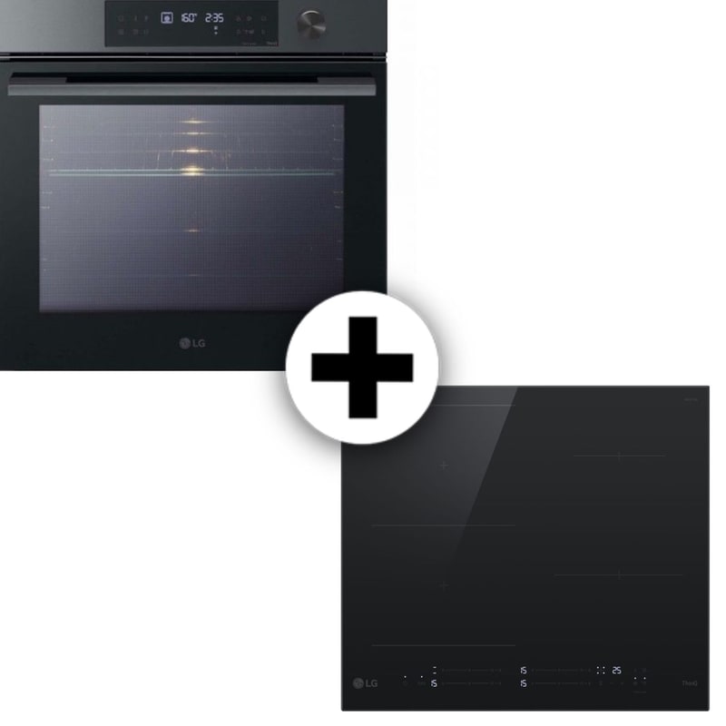 LG WS7D7631WB CBIZ2435B InstaView™ 76 Lt Ανθρακί Εντοιχιζόμενος Φούρνος Άνω Πάγκου LG