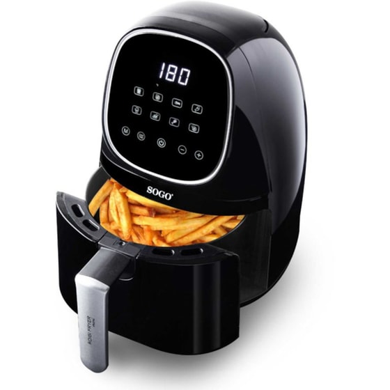 SOGO FRE-SS-10800 με Αποσπώμενο Κάδο 1000 W 2 L Μαύρο Φριτέζα Αέρος image 2