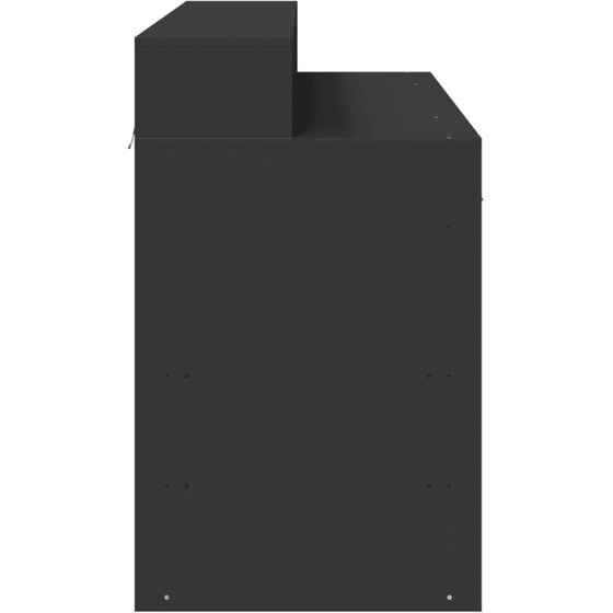 Γραφείο VidaXL με LED από Επεξεργασμένο Ξύλο 120x55x91 cm - Μαύρο image 6