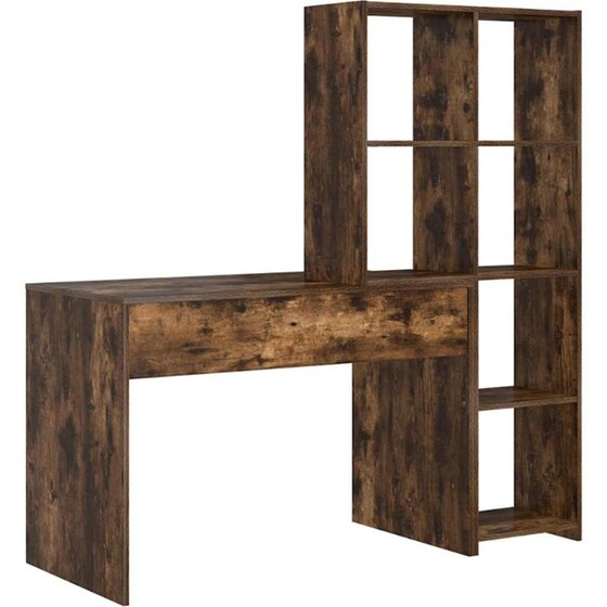 Γραφείο VidaXL από Επεξεργασμένο Ξύλο 138,5x55x143 cm - Καπνιστή Δρυς image 5