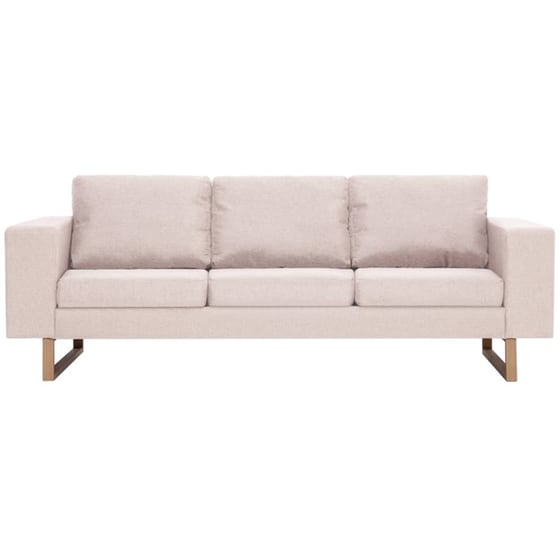 Τριθέσιος Καναπές VidaXL 200x82cm - Κρεμ image 2