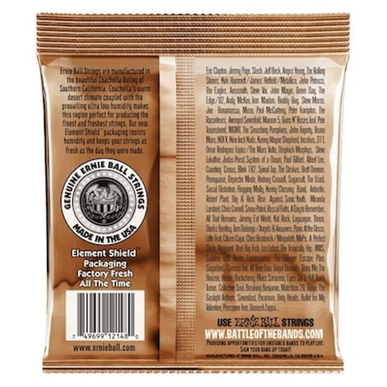 Σετ 6 Χορδές Ακουστικής Κιθάρας Ernie Ball Earthwood Phosphor Bronze 011-052 image 2