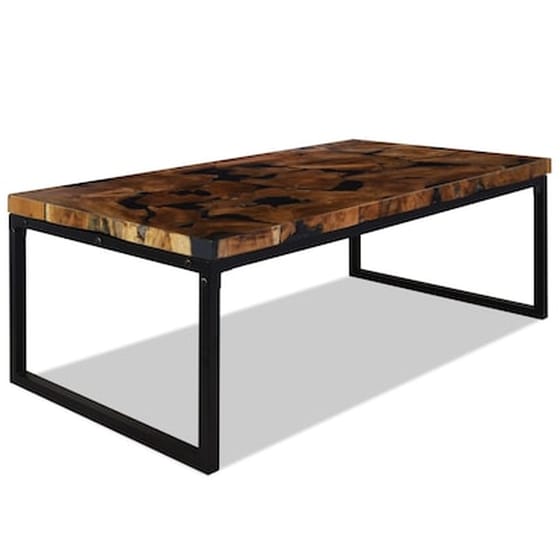 Τραπεζάκι Σαλονιού VidaXL από Ξύλο Teak 110x60x40cm - Καφέ image 4