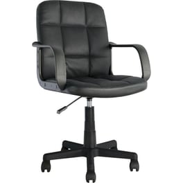 Καρέκλα Γραφείου ArteLibre Aspis Υφασμάτινη/Τεχνητό Δέρμα - Μαύρη