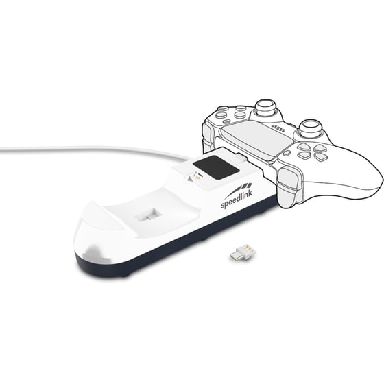SpeedLink Jazz USB Charger - Βάση Φόρτισης Τηλεχειριστηρίων PS5 - Λευκό image 1