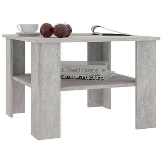 Τραπεζάκι Σαλονιού VidaXL από Μοριοσανίδα 60x60x42cm - Γκρι image 2