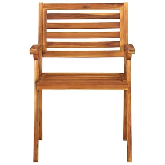 Καρέκλες Κήπου Vidaxl από Μασίφ Ξύλο Ακακίας 3 Τεμ. 59x59x87cm image 2