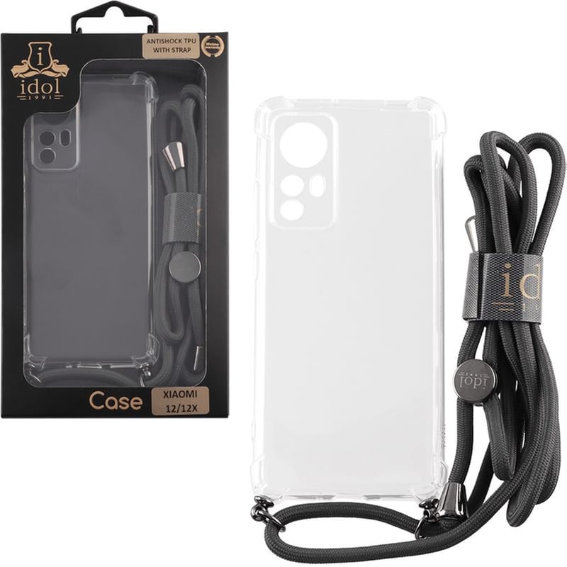 IDOL1991 Θήκη Xiaomi Xiaomi 12/Xiaomi 12X - Idol1991 Anti Shock TPU With Strap Full Camera Protection - Διάφανο