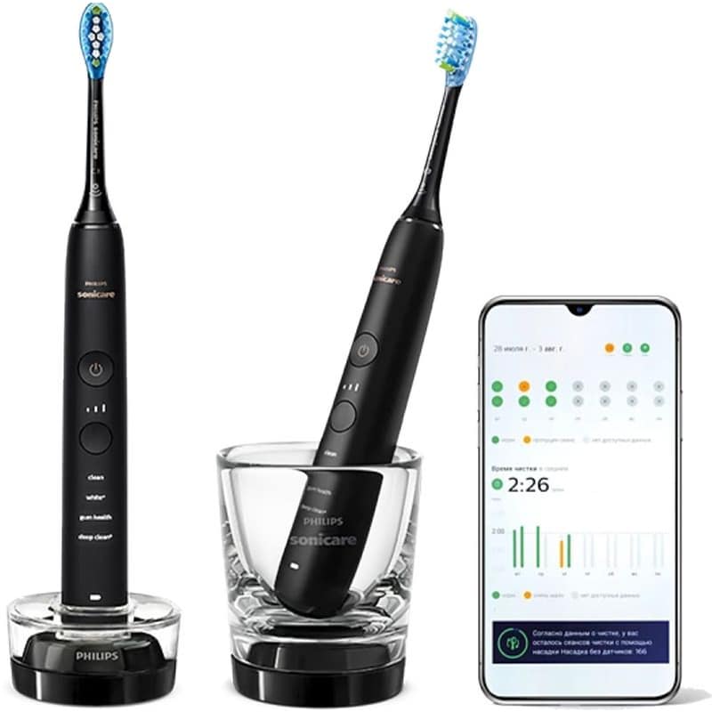 Σετ Ηλεκτρικές Οδοντόβουρτσες PHILIPS Sonicare DiamondClean HX9914/54 - Μαύρο