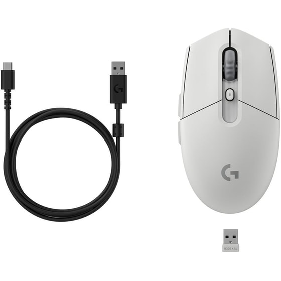 Logitech G305 X Lightspeed Gaming Ασύρματο Ποντίκι - White image 6