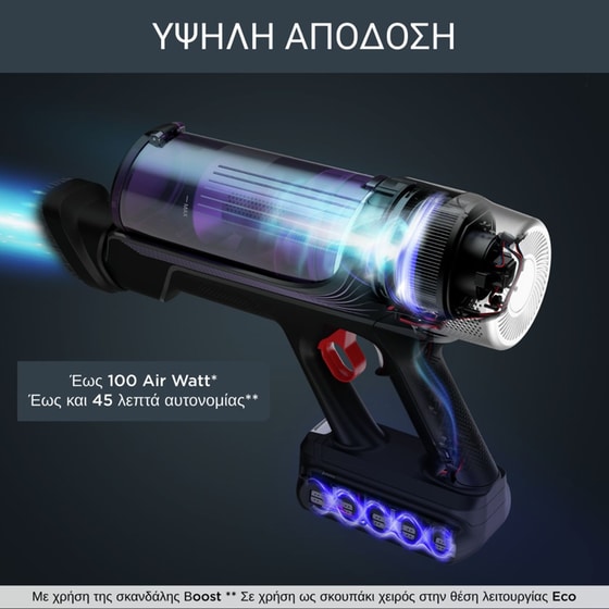 ROWENTA X-FORCE FLEX 9.60 RH2037WO ALLERGY 18 V 0.6 L Μωβ Σκούπα Stick image 2