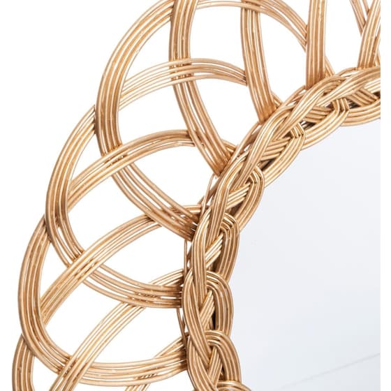 Διακοσμητικός Καθρέφτης Τοίχου Spitishop από MDF Φ51 cm - Χρυσό image 1