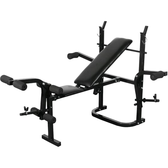 Σετ Ρυθμιζόμενος Πάγκος Γυμναστικής VidaXL 147x123cm - Μαύρος image 2