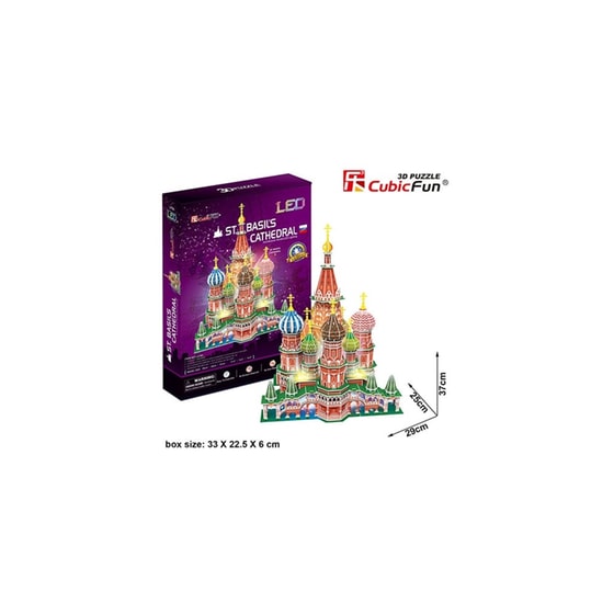 3D Παζλ Cubic Fun Saint Basils Cathedral (With Led Lights) image 1