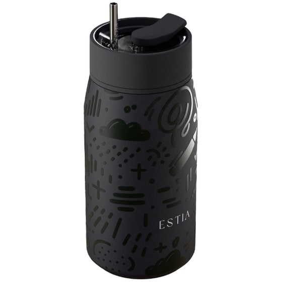 Μπουκάλι Θερμός Estia Lens Save The Aegean Noir Echo με Καλαμάκι 360 ml image 1