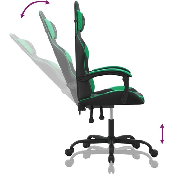 Καρέκλα Gaming VIDAXL 3143869 από Τεχνητό Δέρμα - Μαύρο image 4
