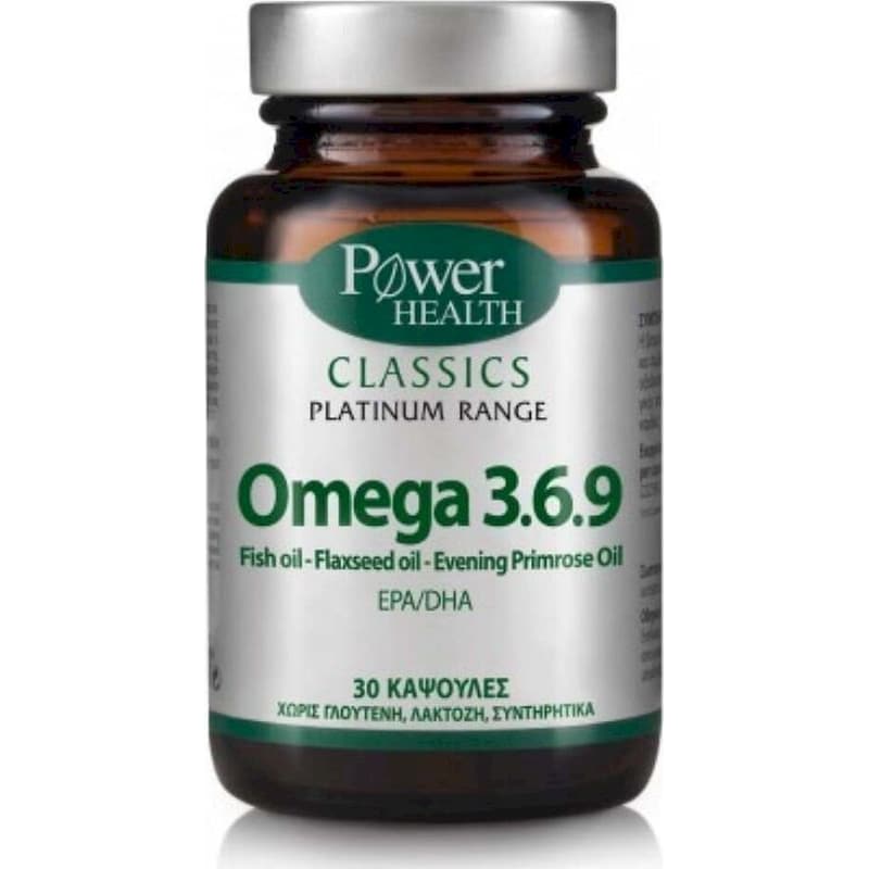 POWER HEALTH Λιπαρά Οξέα Power Health Classics Platinum Range Omega-3.6.9 - 30 κάψουλες